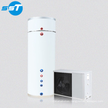 Residential round pressurized hot water tank heat pump